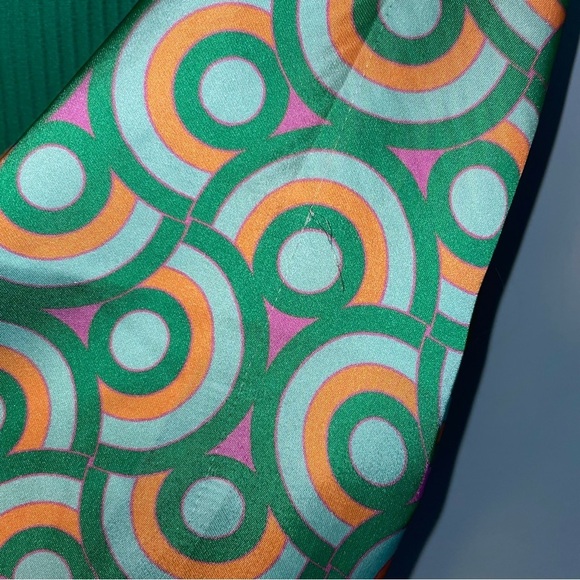 Bailey 44 Ribbed Puffy Patchwork Blouse Green Long-Sleeve Top Size Large - Picture 5 of 7